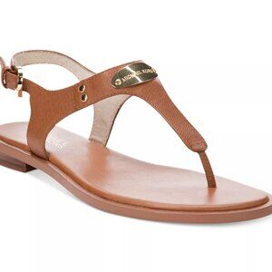Michael Kors Women's MK Plate Flat Thong Sandals Size 6 Brand New
